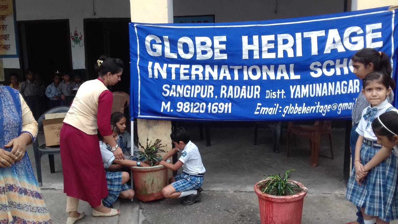Tree Plantation Globe Heritage international school image